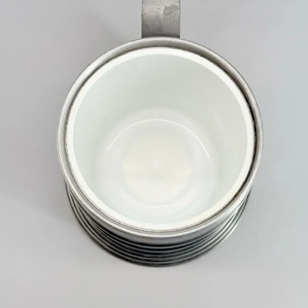 Seymour Mann Imports Pewtertone Pewter Ice Bucket Stein Italy Vintage Lined